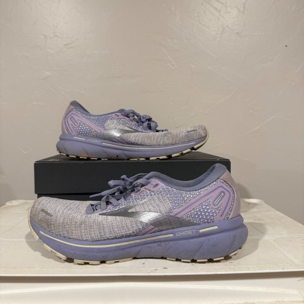 Brooks Ghost 14 Running Shoes Womens 8.5 Purple Good DNA LOFT Cushioning
